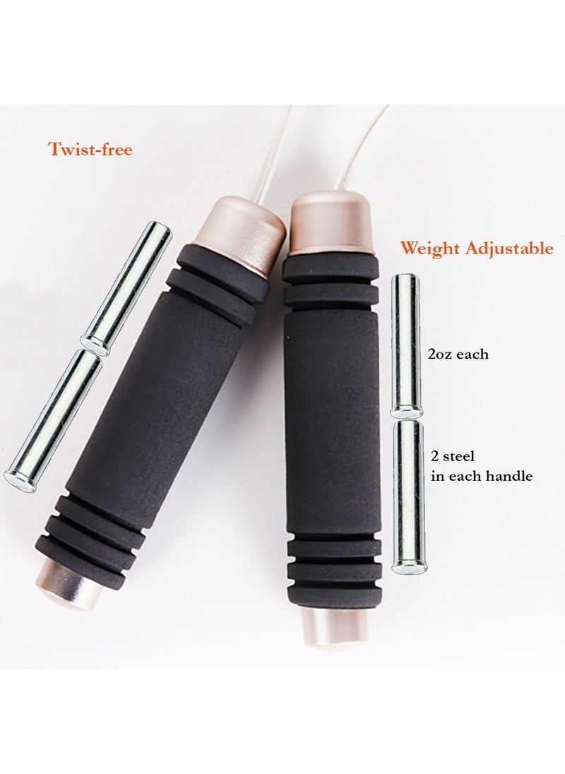 DreamHigh DreamHigh Jump Rope Weighted Jump Rope Adjustable Extra Weight Adjustable Length Premium Speed Rope Steel  - Image 5