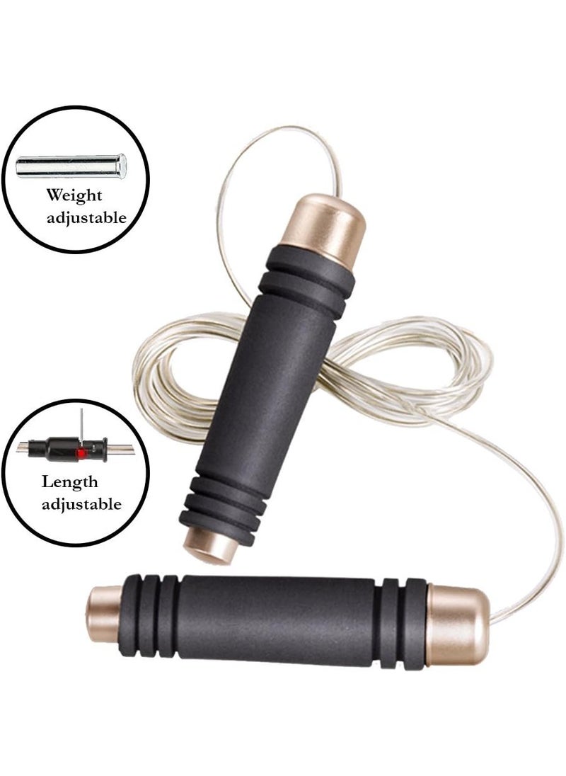 DreamHigh DreamHigh Jump Rope Weighted Jump Rope Adjustable Extra Weight Adjustable Length Premium Speed Rope Steel  - Image 2