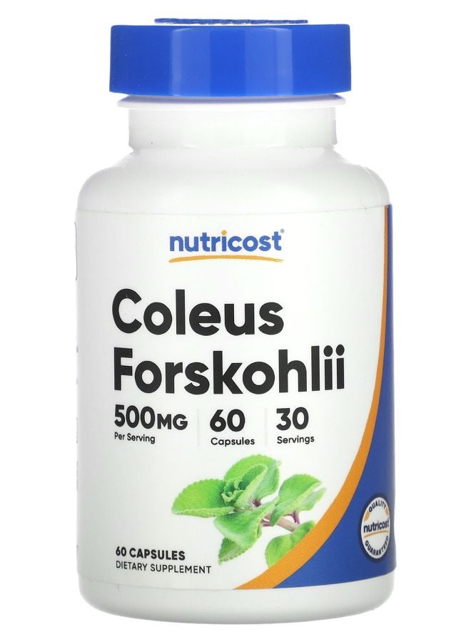Nutricost Coleus Forskohlii 500 mg 60 Capsules (250 mg per Capsule)
