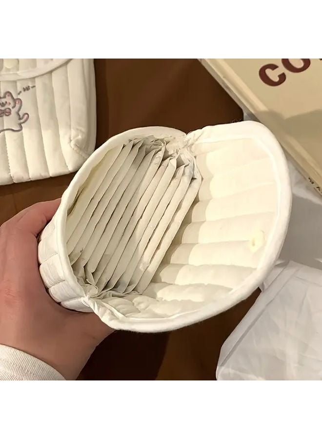 حقيبة تخزين الفوط الصحية ذات شكل الدب، كيس حيض محمول وجذاب بمظهر رفيع - Image 4