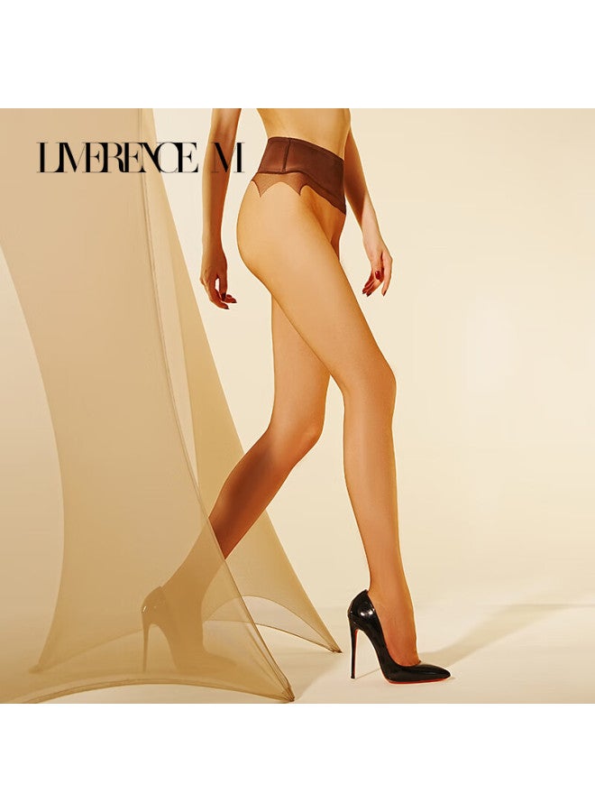 Limerence M Laimi Runsi Chocolate Silk Stockings, Ultra-thin Mesh Seamless Transparent Silky Pantyhose, Jade Color, Size L - Image 4