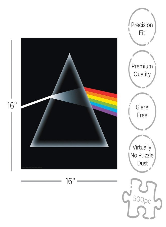 Aquarius Rock Saws Pink Floyd Dark Side of the Moon 500 Piece Jigsaw Puzzle for Adults - Album Cover Art Collectible Music Puzzles 16"x16" - Vinyl Rock Gift - Image 2