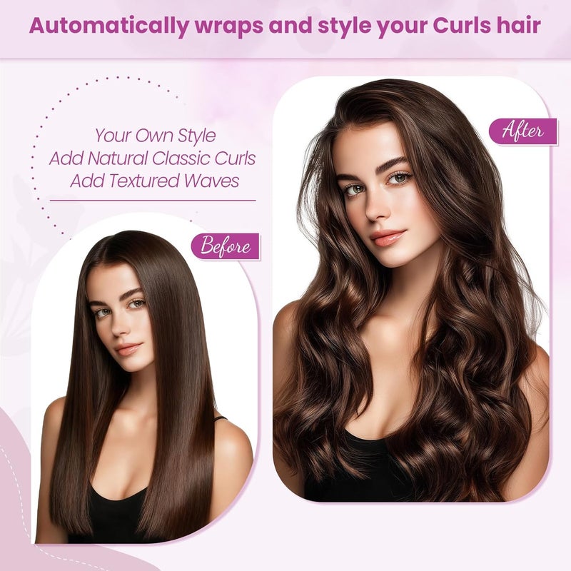 PUREGUST 30MM Long Hair Barrels Attachment Compatible with Dyson Airwrap HS01 HS05 HS08 Accessories, Automatic Curling Iron Curlers for Soft Inward Curls Voluminous Outward Waves Rose - Image 5