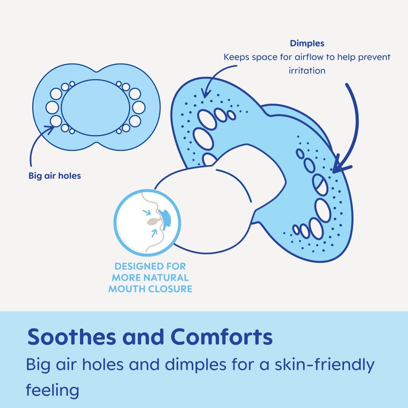 MAM Original Matte Baby Pacifier, Nipple Shape Helps Promote Healthy Oral Development, Sterilizer Case, 2 Pack, 6-16 Months, Boy,2 Count (Pack of 1) - Image 5