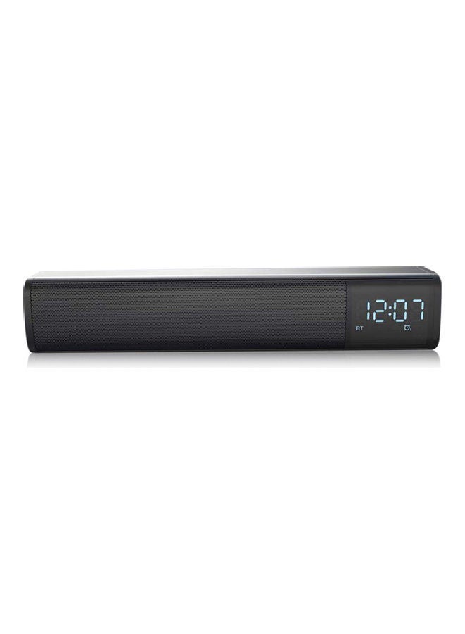 NIBEMINENT Bluetooth Wireless Speaker With FM Radio And Clock LU-VQ9-75 Black  - Image 1