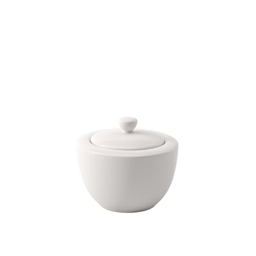 Villeroy & Boch فيليروي وبوش من أجلي وعاء سكر مغطى، 10 أونصات، بورسلين فاخر، أبيض - Image 4