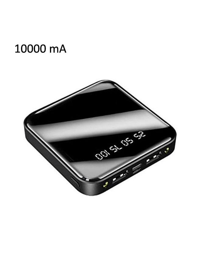 Generic - Digital Power Bank 10.000 mAh LED Display Capacity Ultra Slim Portable Fast Charger High-Speed Charging Mobile Power Bank Flashlight with LED for iPhone, Samsung Galaxy and More Black - Image 1