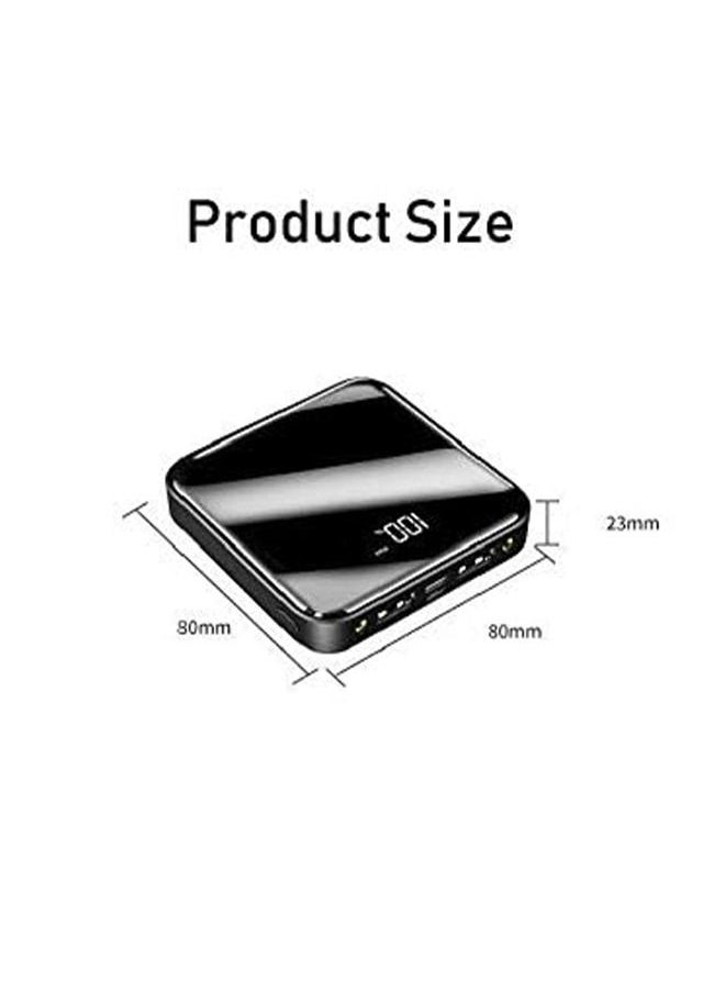 Generic - Digital Power Bank 10.000 mAh LED Display Capacity Ultra Slim Portable Fast Charger High-Speed Charging Mobile Power Bank Flashlight with LED for iPhone, Samsung Galaxy and More Black - Image 1