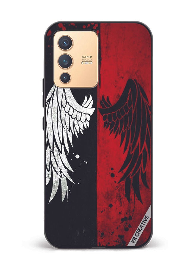 VR CREATIVE Protective Case Cover For Vivo V23 5G Wings Design Multicolour - Image 1