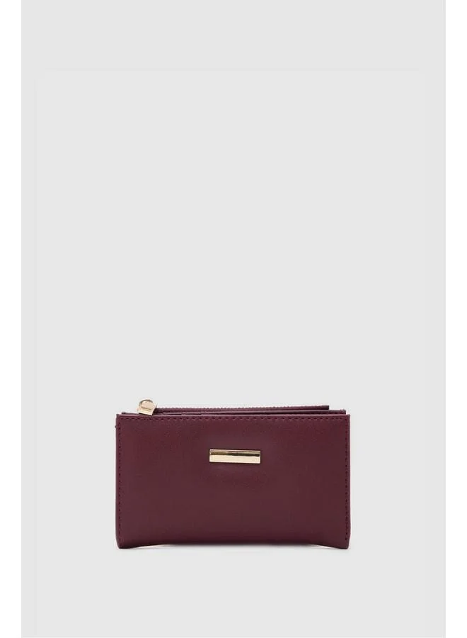 Aster Soft-Textured Women's Wallet Burgundy.