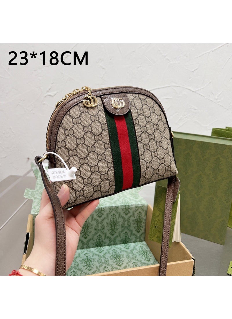 Generic - High Texture Xiao Zhan Same Style Bag New 2022 Bag Womens Mens Crossbody Bag Tiger Head Waist Bag Chest Bag Saddle BagTop plate double large G shell bag Top plate double large G shell bag - Image 1