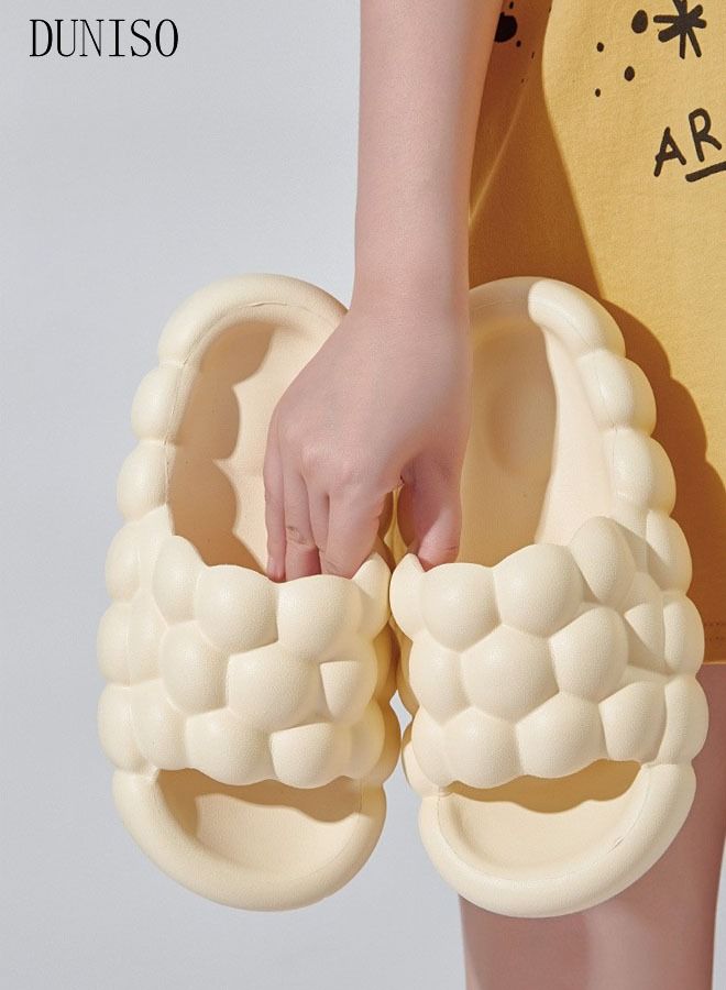 DUNISO Slippers for Women Quick Drying Slide Sandal with Thick Sole Non-Slip Soft Shower Slippers Open Toe Spa Bath Pool Gym House Sandals for Indoor & Outdoor - Image 2