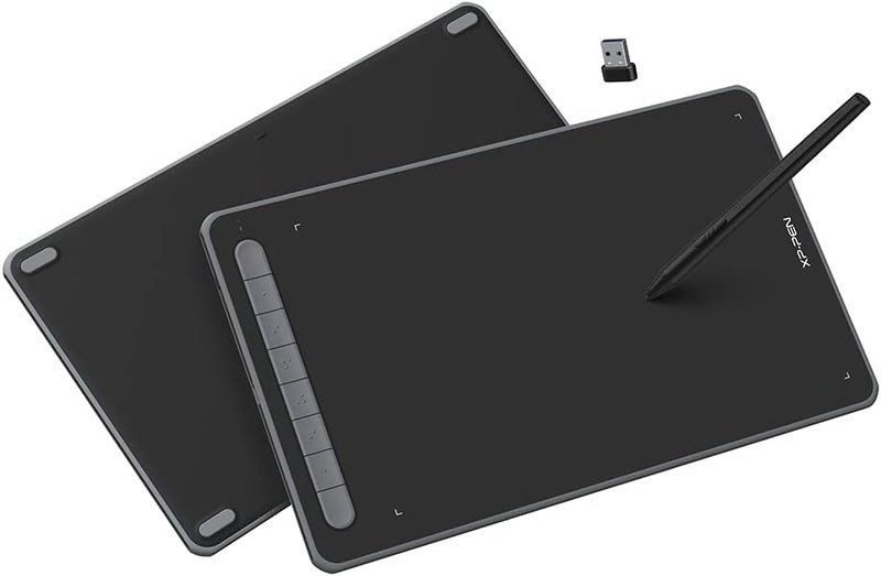 XPPen XP-PEN Deco LW Graphics Drawing Tablet 10x6 Inch Working Area Digital Pen Bluetooth Wireless Tablet with X3 Smart Chip Pen Tilt Function 8 Shortcut Keys (Black) - Image 1