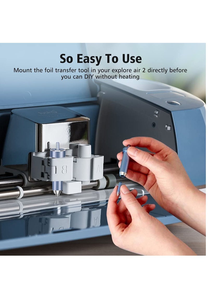 3 in 1 Foil Transfer Kit for Maker and Explore Series, Includes Fine Medium Bold Blades in Blue  - Image 2