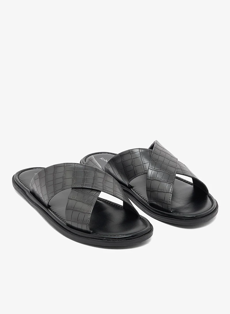 Croc Emboss Casual Slider Sandals