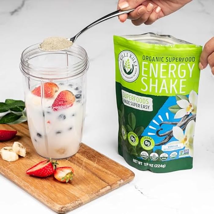 Kuli Kuli Organic Moringa Greens Smoothie Mix - Plant-Based Superfood Protein Smoothie Mix, Vanilla, 7.9 Ounce Pouch, Vegan and Gluten-Free with 8g Pea Protein and 1 Cup Greens Per Serving - Image 5