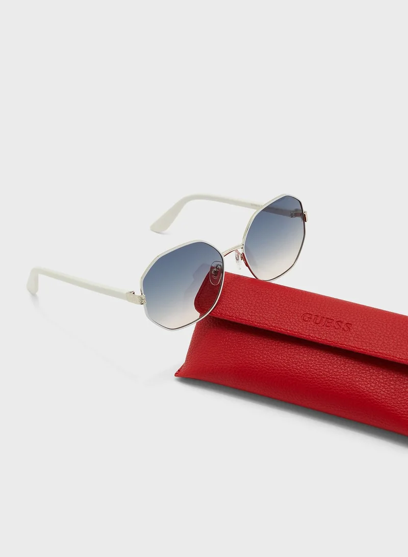 GUESS Metal Round Sunglasses