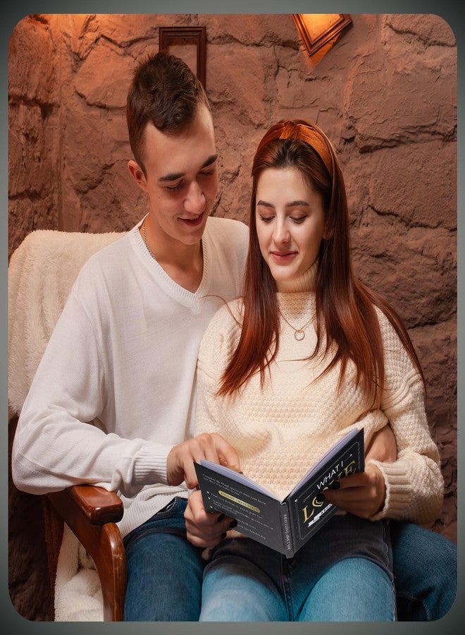 كتاب "ما أحبه فيك" من ثبوكسز، مقاس 4.8 × 6.54 بوصة، كتاب هدايا "املأ الفراغات" للحبيب/الحبيبة، 54 ورقة، دفتر يوميات "ما أحبه فيك"، هدايا رومانسية، دفتر يوميات للأزواج، أسود - Image 5
