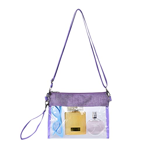 USPECLARE Clear Crossbody Bag Stadium Approved Transparent Purse for Work Concert Sports(Clear Blue) - Image 1