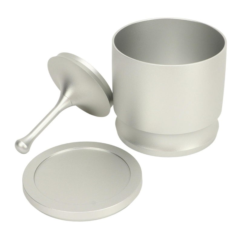 Aluminum Alloy 58mm Coffee Dosing Ring Press Powder Container Silver - Image 4