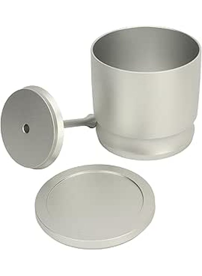 Aluminum Alloy 58mm Coffee Dosing Ring Press Powder Container Silver - Image 1