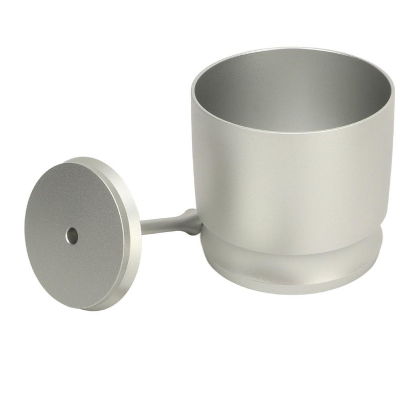 Aluminum Alloy 58mm Coffee Dosing Ring Press Powder Container Silver - Image 5