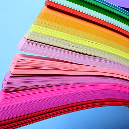 Mluchee 2340 Sheets Folding Stars Paper Strips Double Sided Lucky Colorful Stars 25 Colors Decoration Folding Paper for Thanksgiving Christmas Gifts Crafting Supplies, School Teaching, DIY Projects - Image 4