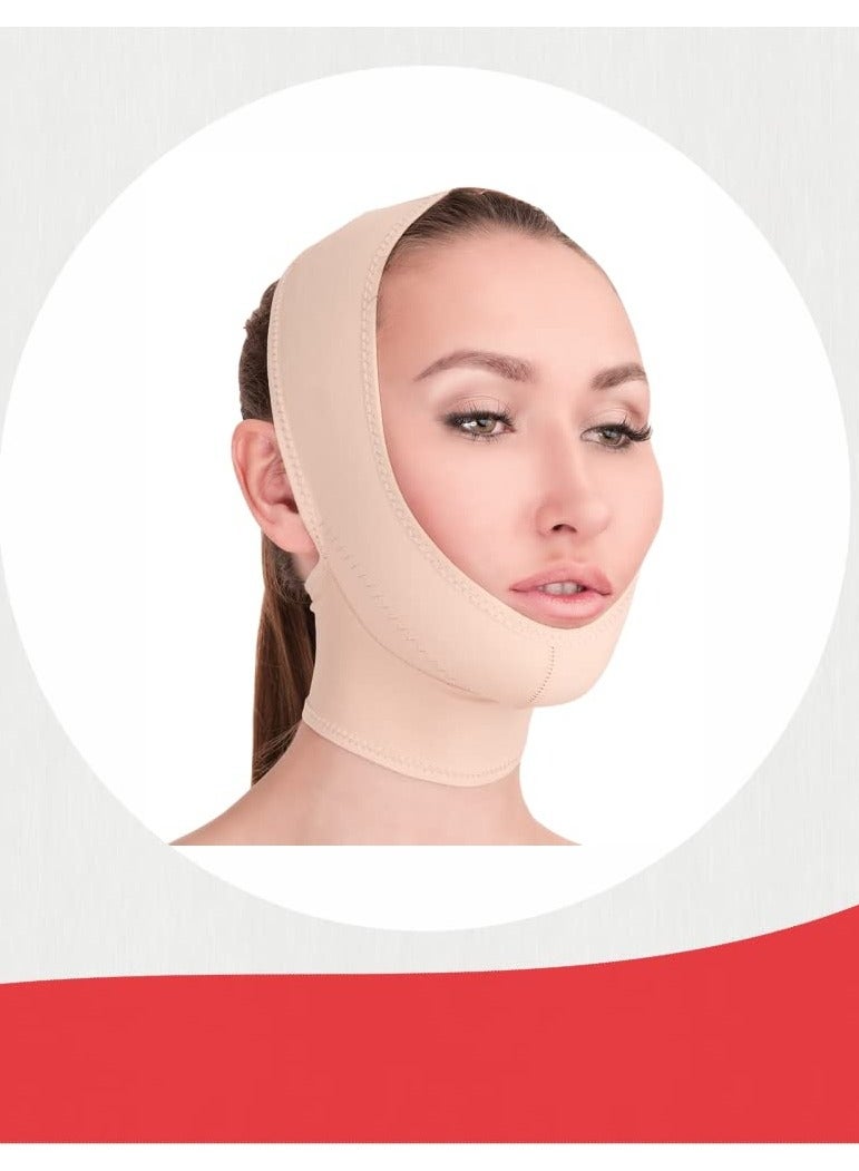 Post Surgical Chin Strap Bandage for Women - Neck and Chin Compression Garment Wrap - Face Slimmer, Jowl Tightening (L) - Image 2