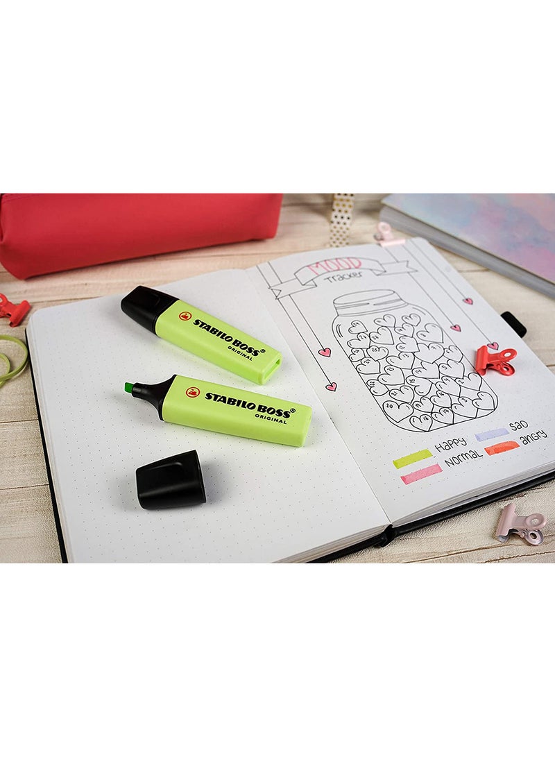 STABILO Highlighter Pen - Boss Original Pastel Box of 10 Lime Color , for Journal Planner , Drawing illustrations , Note Taking - Image 4