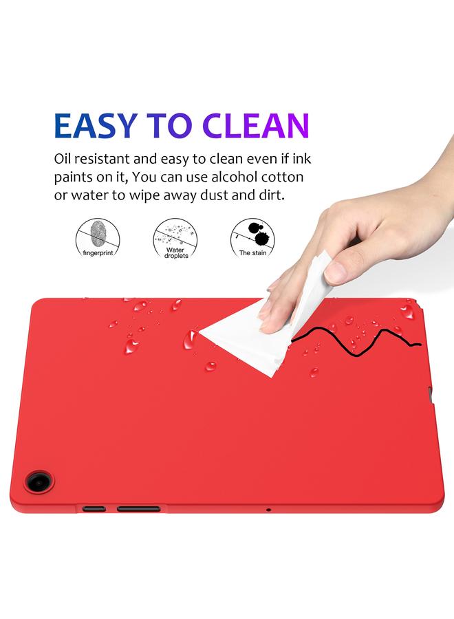 اس-توب جراب لجهاز Samsung Galaxy Tab A9+ اللوحي، مصنوع من السيليكون السائل المقاوم للصدمات بلون نقي - Image 5
