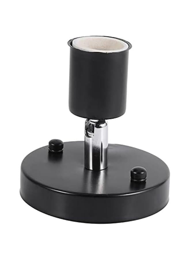 E27 180 Degree Modern Adjust Ceiling Lamp Wall Mounted Light Bulb Holder Socket, Vintage Industrial Ceiling/Wall Light Base Holder for Garage Basement Storage Room(Black) - Image 5