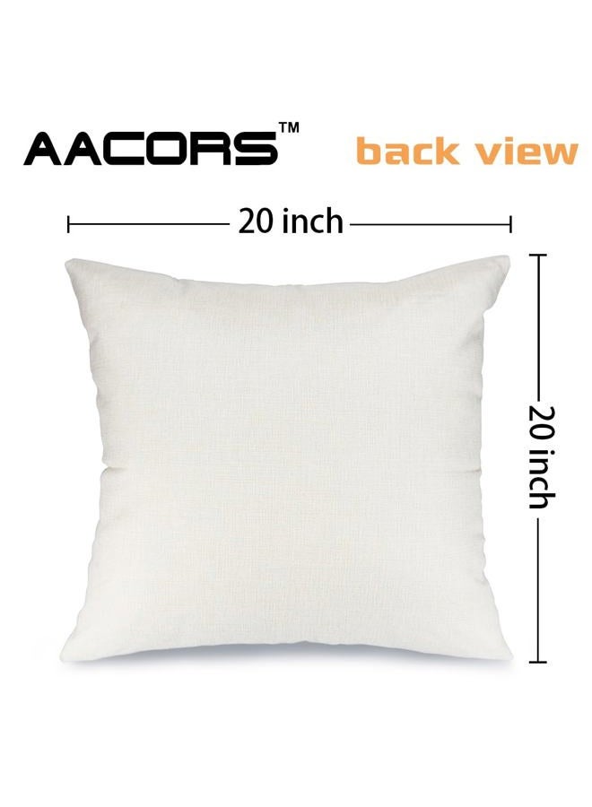 AACORS Valentine's Day Pillow Cover 20X20 Set of 2,Love Heart Decorations Holiday Farmhouse Decorative Pillow Case Decor for Sofa Couch（Red） AK004-20 - Image 5