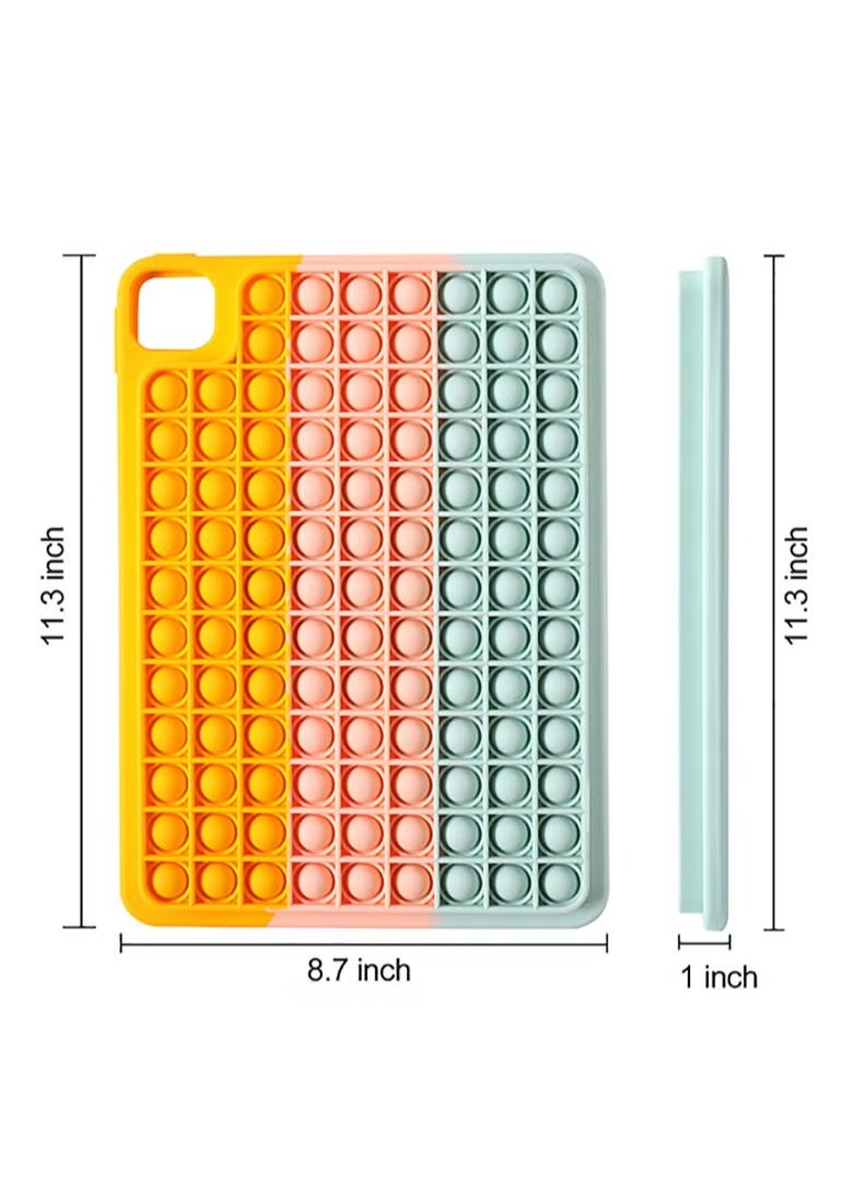 Pop It iPad Pro 11 Push Pop bubble Fidget Stress Toys Push Pop Bubble Protective iPad Case, Silicone Shockproof case
