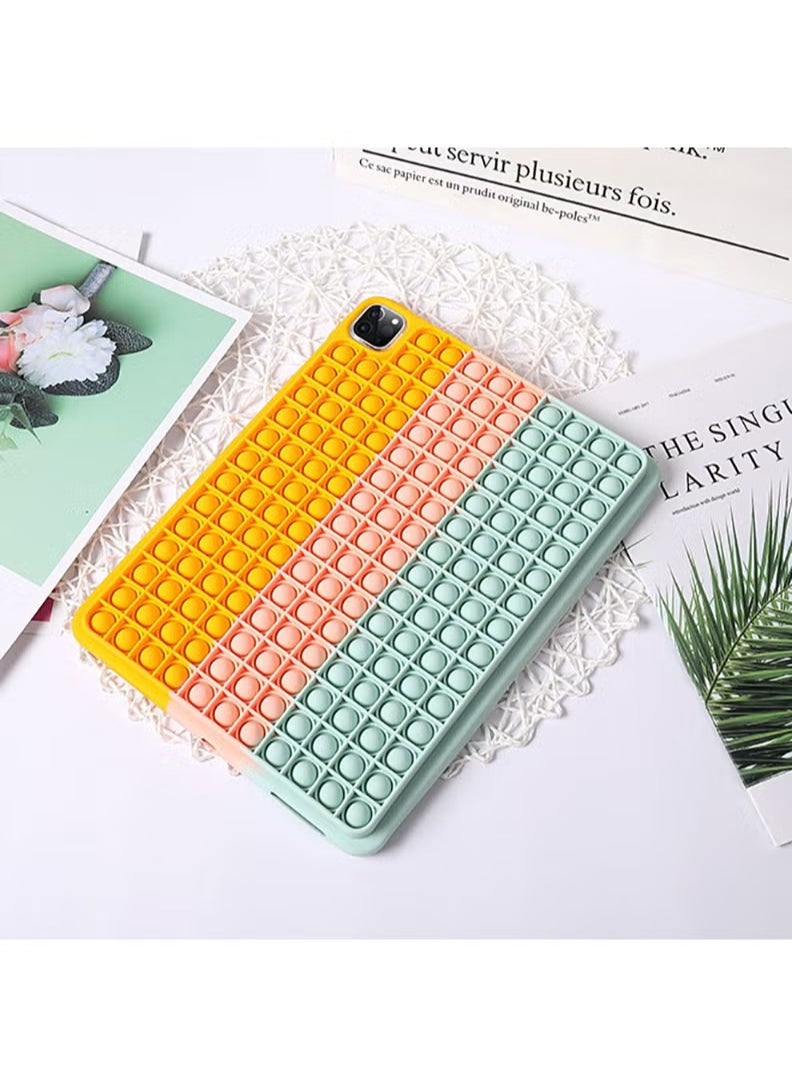 Pop It iPad Pro 11 Push Pop bubble Fidget Stress Toys Push Pop Bubble Protective iPad Case, Silicone Shockproof case