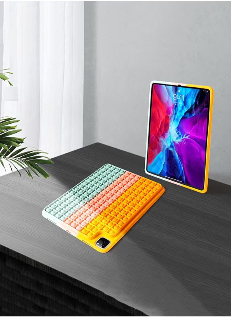 Pop It iPad Pro 11 Push Pop bubble Fidget Stress Toys Push Pop Bubble Protective iPad Case, Silicone Shockproof case
