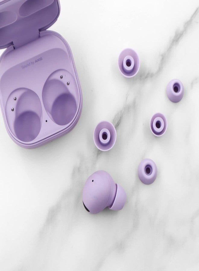 BLLQ Replacement Earbud Ear Buds Tips Eartips Compatible with Samsung Galaxy Buds 2 Pro Earbuds, 3 Pairs S/M/L 3 Sizes Soft Silicone Earbuds Tips Ear Tip - Bora Purple 723 - Image 4