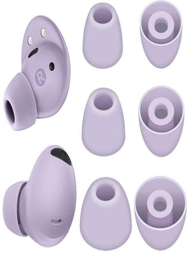 BLLQ Replacement Earbud Ear Buds Tips Eartips Compatible with Samsung Galaxy Buds 2 Pro Earbuds, 3 Pairs S/M/L 3 Sizes Soft Silicone Earbuds Tips Ear Tip - Bora Purple 723 - Image 1