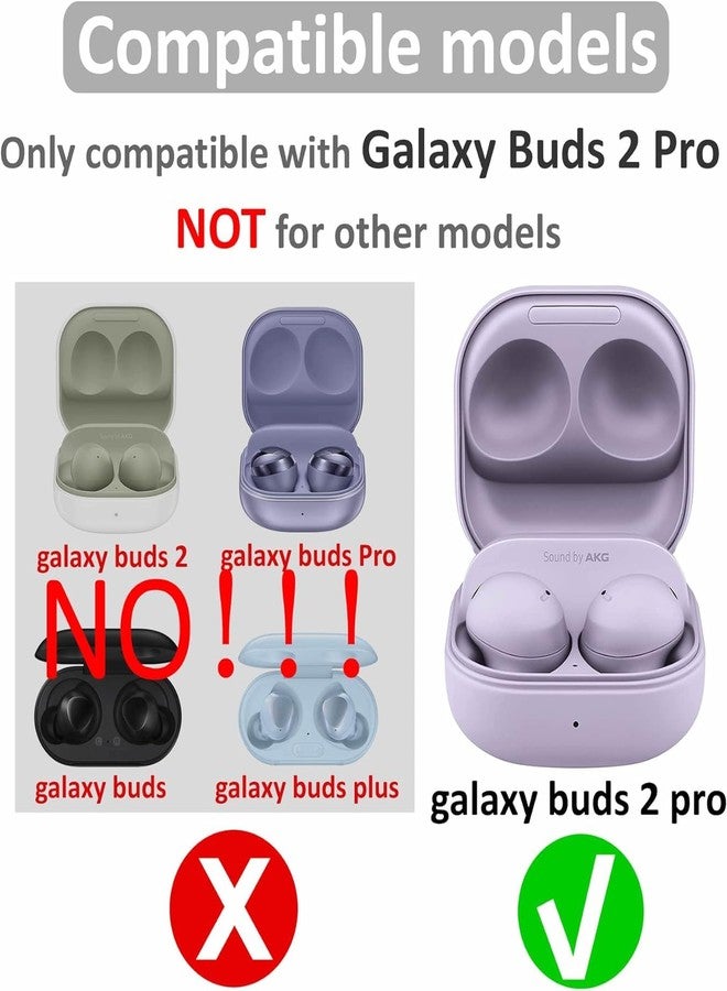 BLLQ Replacement Earbud Ear Buds Tips Eartips Compatible with Samsung Galaxy Buds 2 Pro Earbuds, 3 Pairs S/M/L 3 Sizes Soft Silicone Earbuds Tips Ear Tip - Bora Purple 723 - Image 2