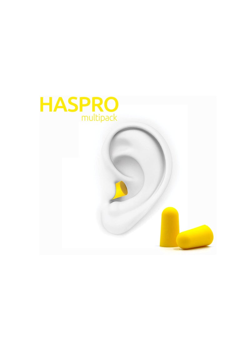 HASPRO - HASPRO Ultra Soft Foam Earplugs, Best Earplugs for Noise Canceling, Snoring, Work, DIY, Noise Reduction SNR 38dB (Pack of 10, Yellow) - Image 1