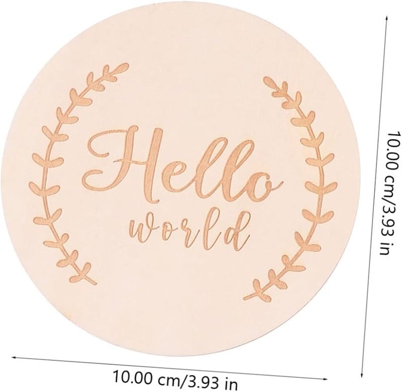 Wooden Baby Milestone Cards 14Pcs Newborn Photography Props First Year Growth Signs - Image 3