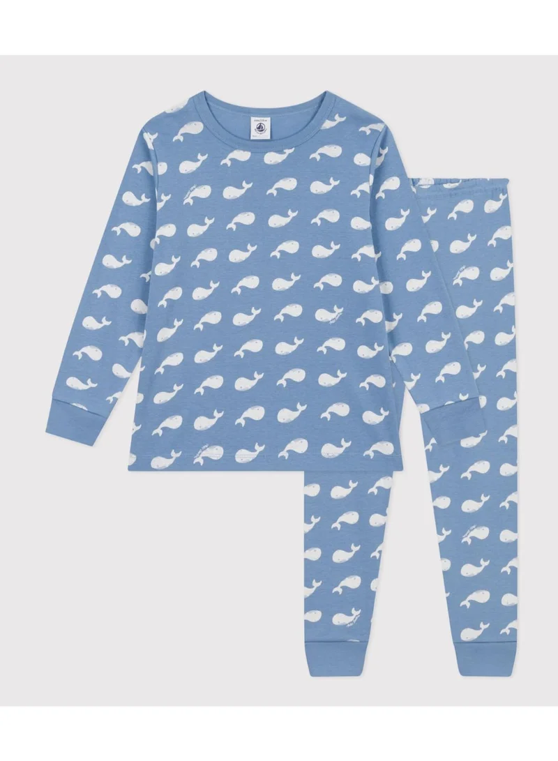 Petit Bateau Children's Cotton Whale Print Pyjamas
