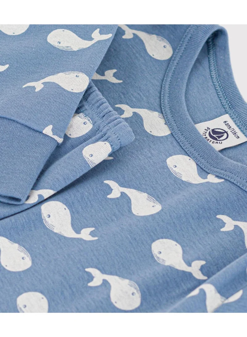 Petit Bateau Children's Cotton Whale Print Pyjamas