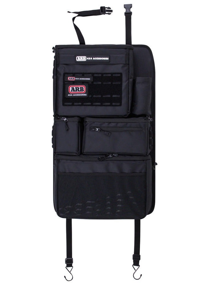 ARB Seat Organizer Premium – 10100400, Heavy Duty Vehicle Seat Back Seat Storage with 9 Compartments, Tablet & Bottle Holder, MOLLE Style Velcro Panels, Travel Organizer for Cars, SUVs, Trucks, 4x4s, Camping & Overlanding - Image 1