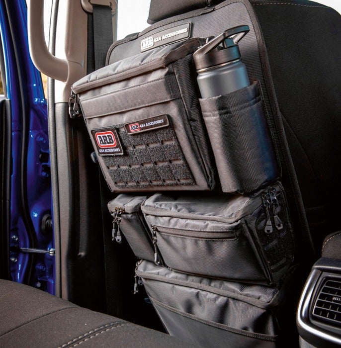 ARB Seat Organizer Premium – 10100400, Heavy Duty Vehicle Seat Back Seat Storage with 9 Compartments, Tablet & Bottle Holder, MOLLE Style Velcro Panels, Travel Organizer for Cars, SUVs, Trucks, 4x4s, Camping & Overlanding - Image 5