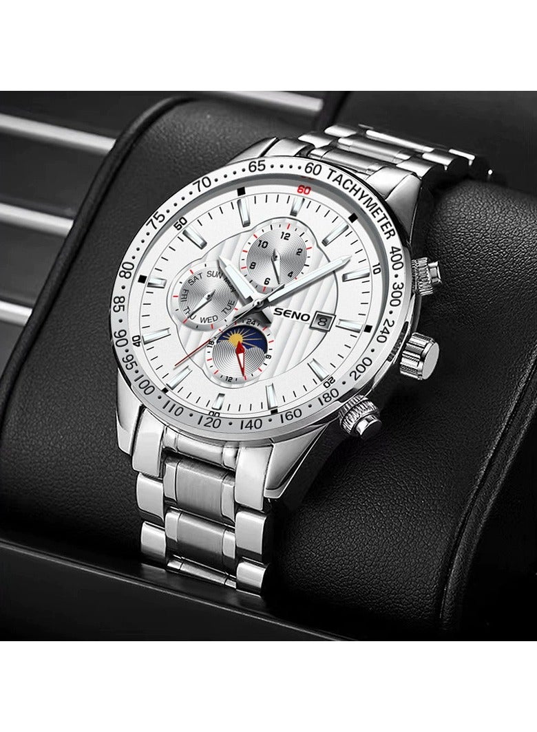 SENO Men's watch fashion calendar luminous waterproof Shi Ying dial watch - Image 2