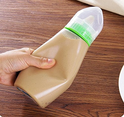 ON GATE Kitchen Plastic Squeeze Bottle Condiment Dispenser for Sauce Vinegar Oil Ketchup Cruet Bottles (set of 2) - Image 4