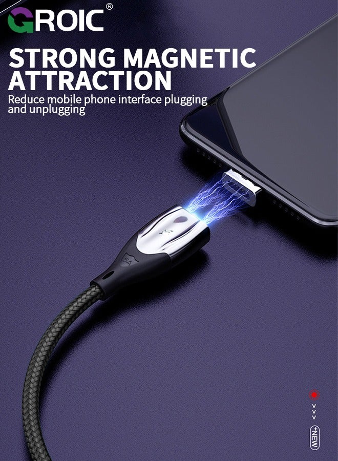 GROIC 2M Magnetic USB-C to Lightning Charging Cable with a Tips, 15W Fast Charger USB Cable with i-Product Magnetic Connector Universal for Phone, Tablet - Image 4