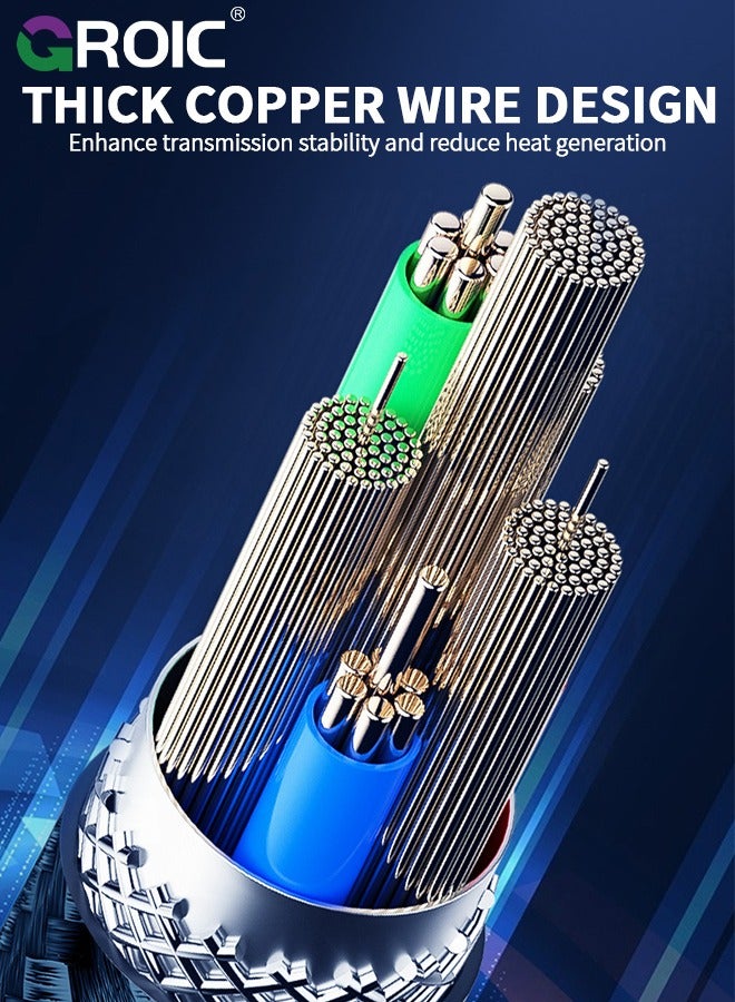 GROIC 2M Magnetic USB-C to Lightning Charging Cable with a Tips, 15W Fast Charger USB Cable with i-Product Magnetic Connector Universal for Phone, Tablet - Image 5