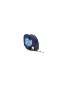Dymo DYMO Letratag Plastic Tape, Self Adhesive, 12 Mm X 4 M Roll, Black Print On White, S0721660  - Image 2