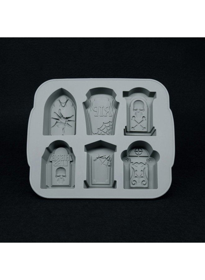 FreeNFond Silicone Ice Cube Trays Halloween RIP Gravestone Mold for Ice, Candy, Cake, Soap - Image 4